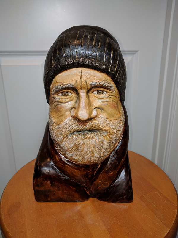 old salty wood carving