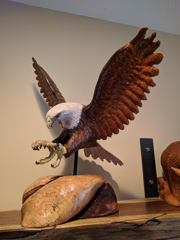 eagle wood carving