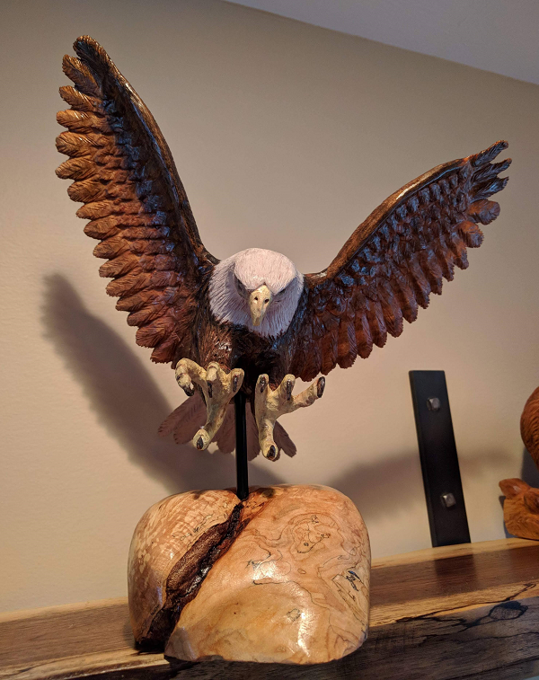 eagle wood carving