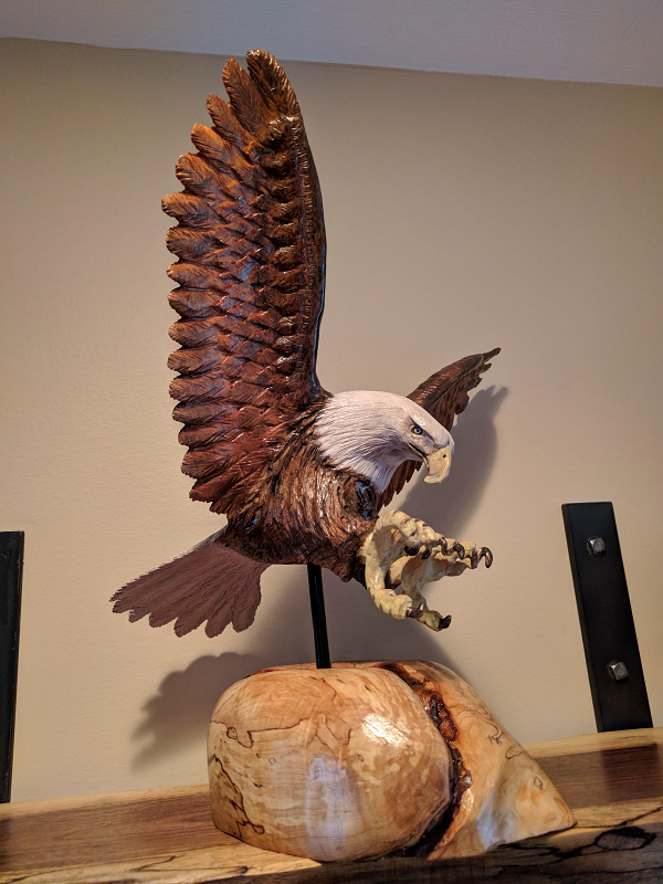 eagle wood carving