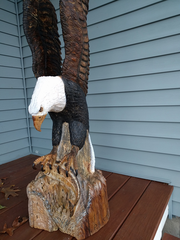 eagle wood carving