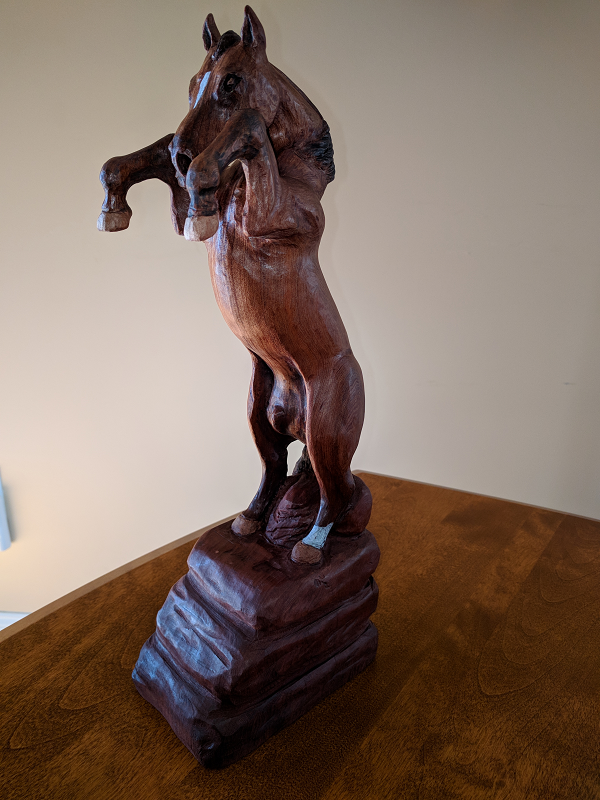 horse wood carving