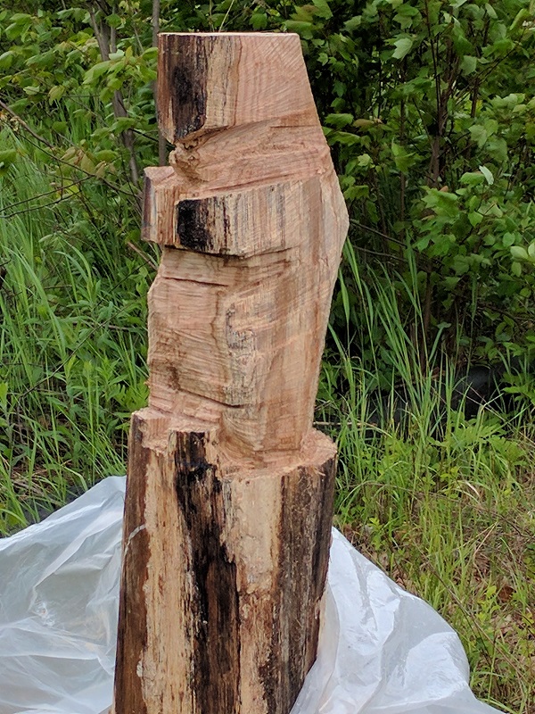 groundhog wood carving