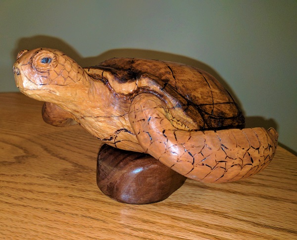 turtle wood carving